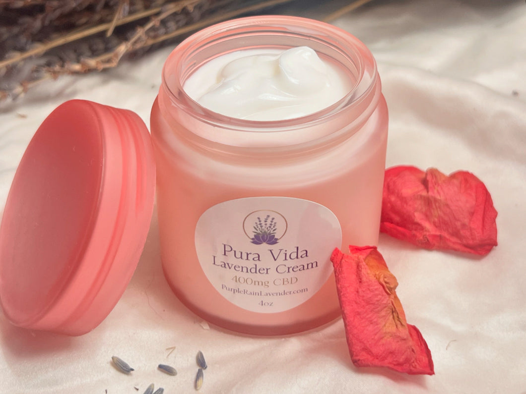 Pura Vida Cream w/400mg CBD 4oz.