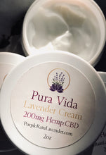 Load image into Gallery viewer, Pura Vida Lavender Cream W/200mg CBD 2oz
